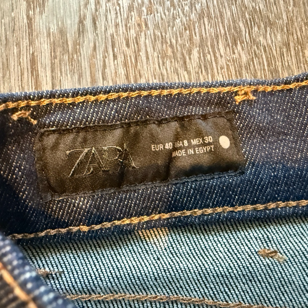 Zara Dark Blue Straight Jeans - Picture 3 of 3